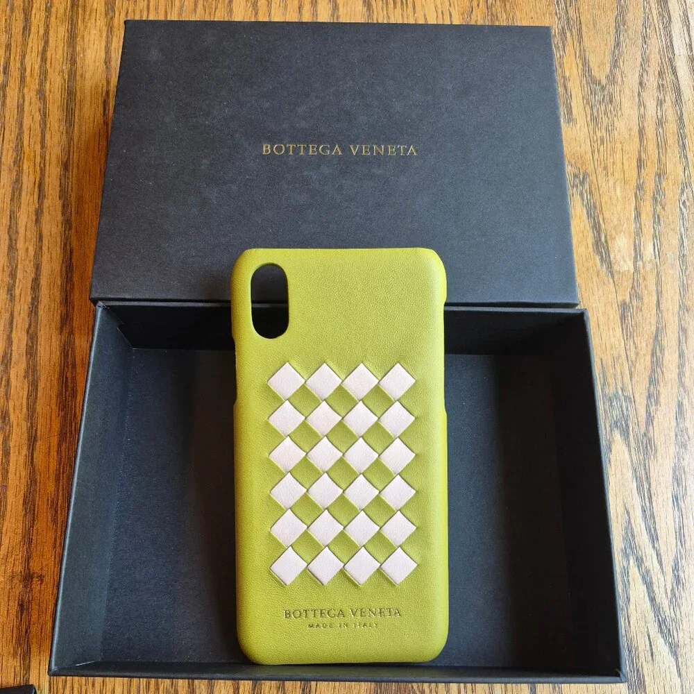 NIB Bottega Veneta Intrecciato Leather iPhone X Case in Chamomile Holiday Gifts